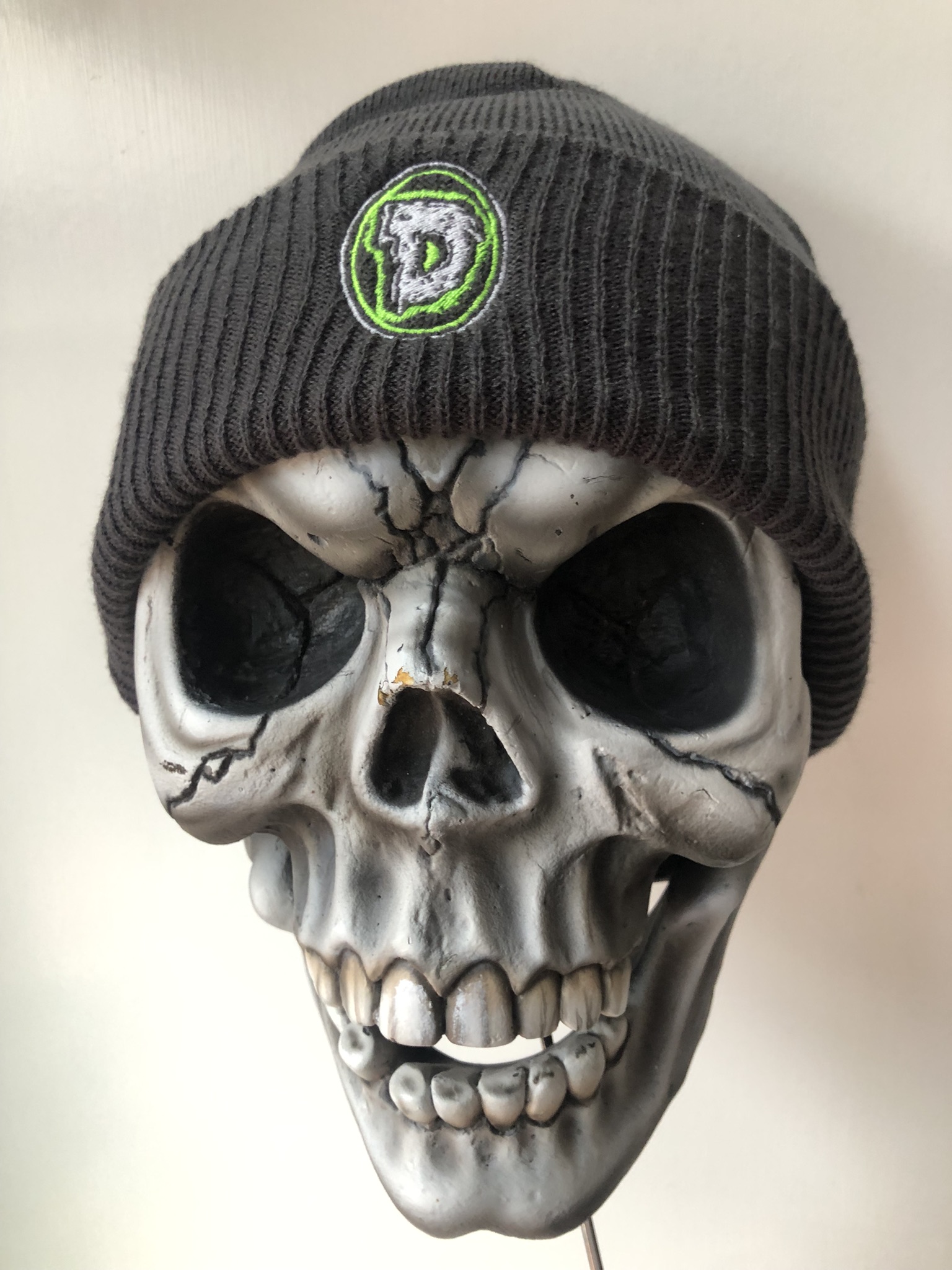 Green Demented "D" Beanie