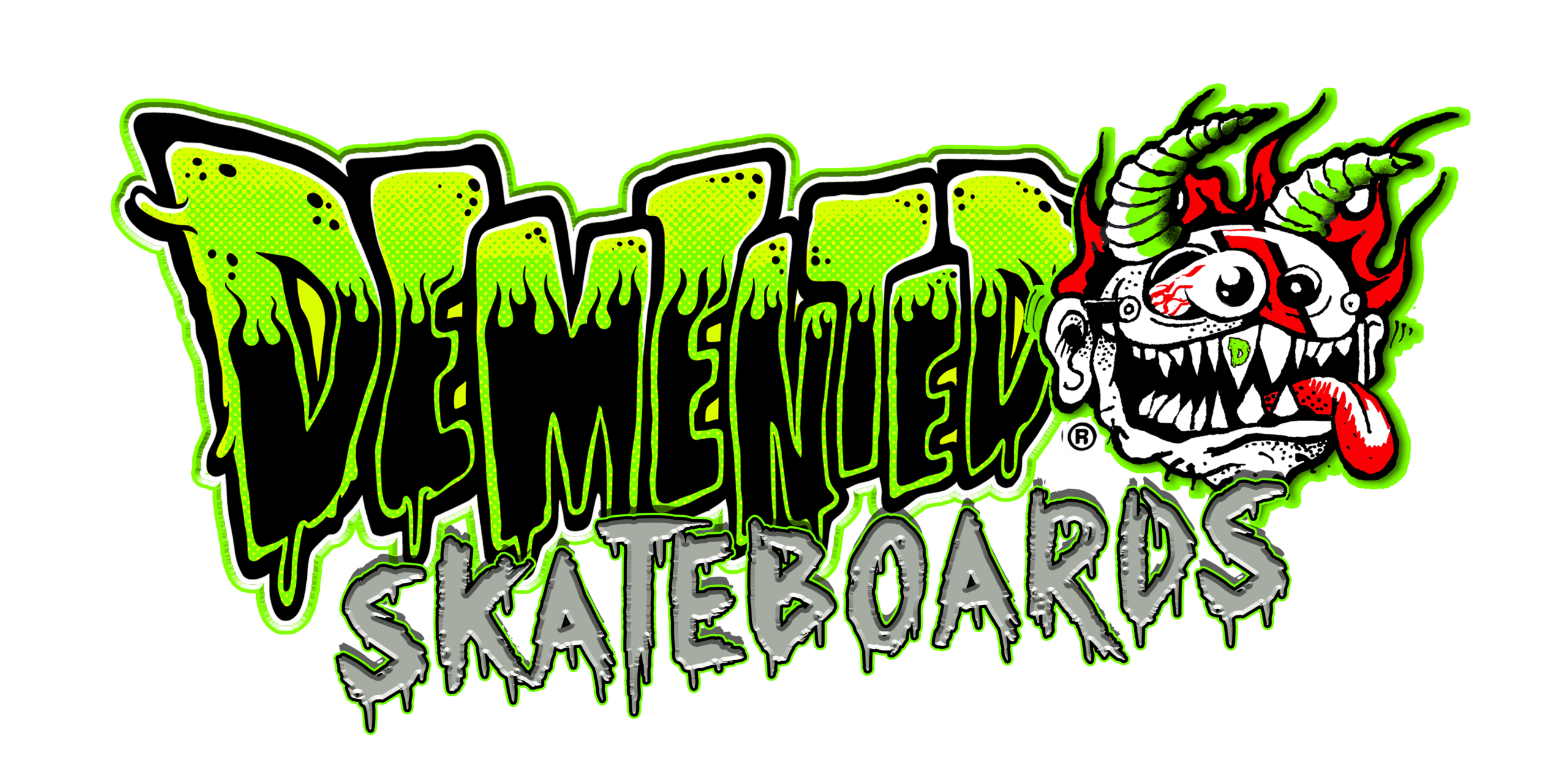 Demented Skateboards Gremlin/Logo Decal